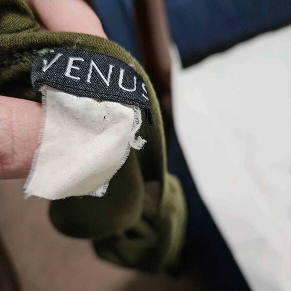 Venus - Olive Green Sleeveless Dress - Picture 2 of 4